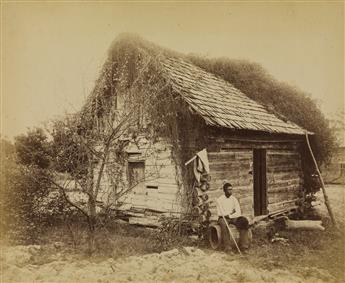 (AFRICAN AMERICANA) Old Log Hut, Florida * View of the Florida landscape * Two women in front of cabin, Thomasville, Georgia.